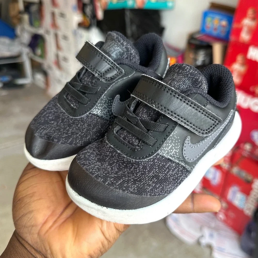 Nike Flex Contact Toddler Boy Sneakers Size 7‎ Black Shoes
